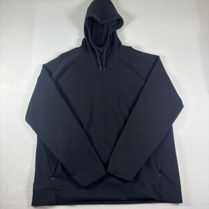 Old Navy Active Dynamic Fleece Hoodie Mens XXL Black 4-Way Stretch Sweatshirt
